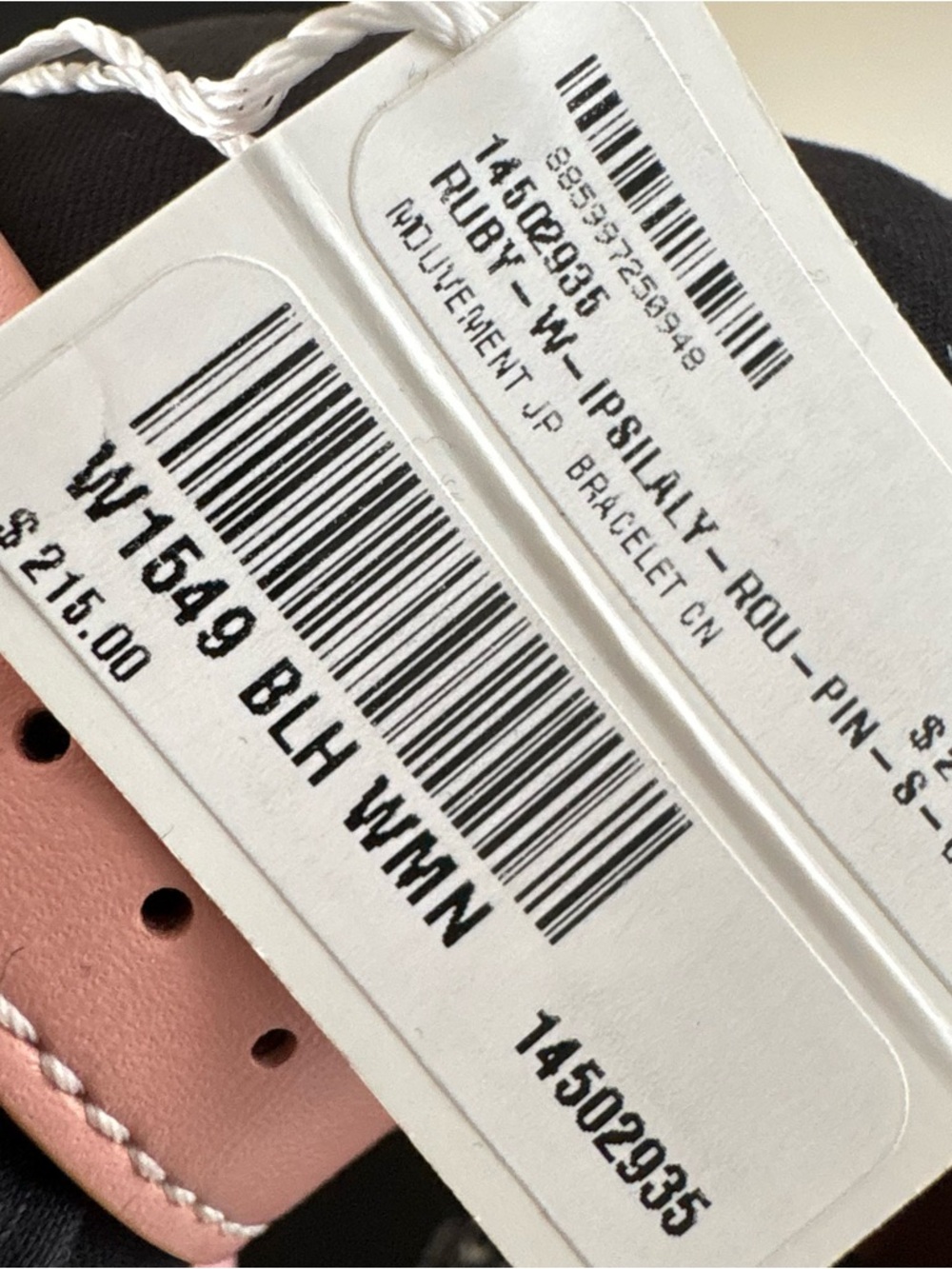 COACH Ruby 32MM LEATHER STRAP in BLUSH PINK - Picture 11 of 12